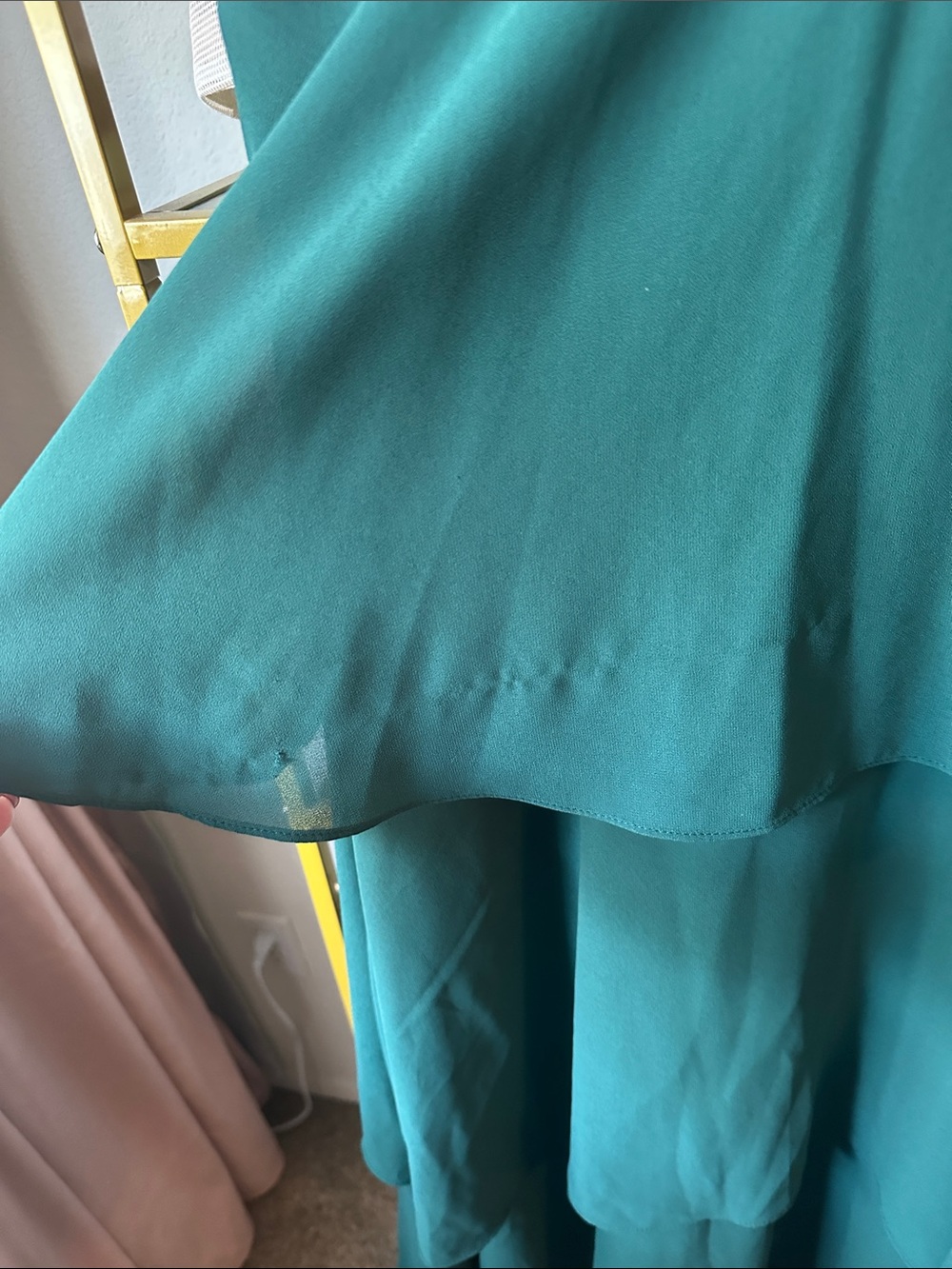 Lulus - Celebration Time - Sleeveless Deep V Emerald Green Tiered Maxi Dress - Picture 3 of 6